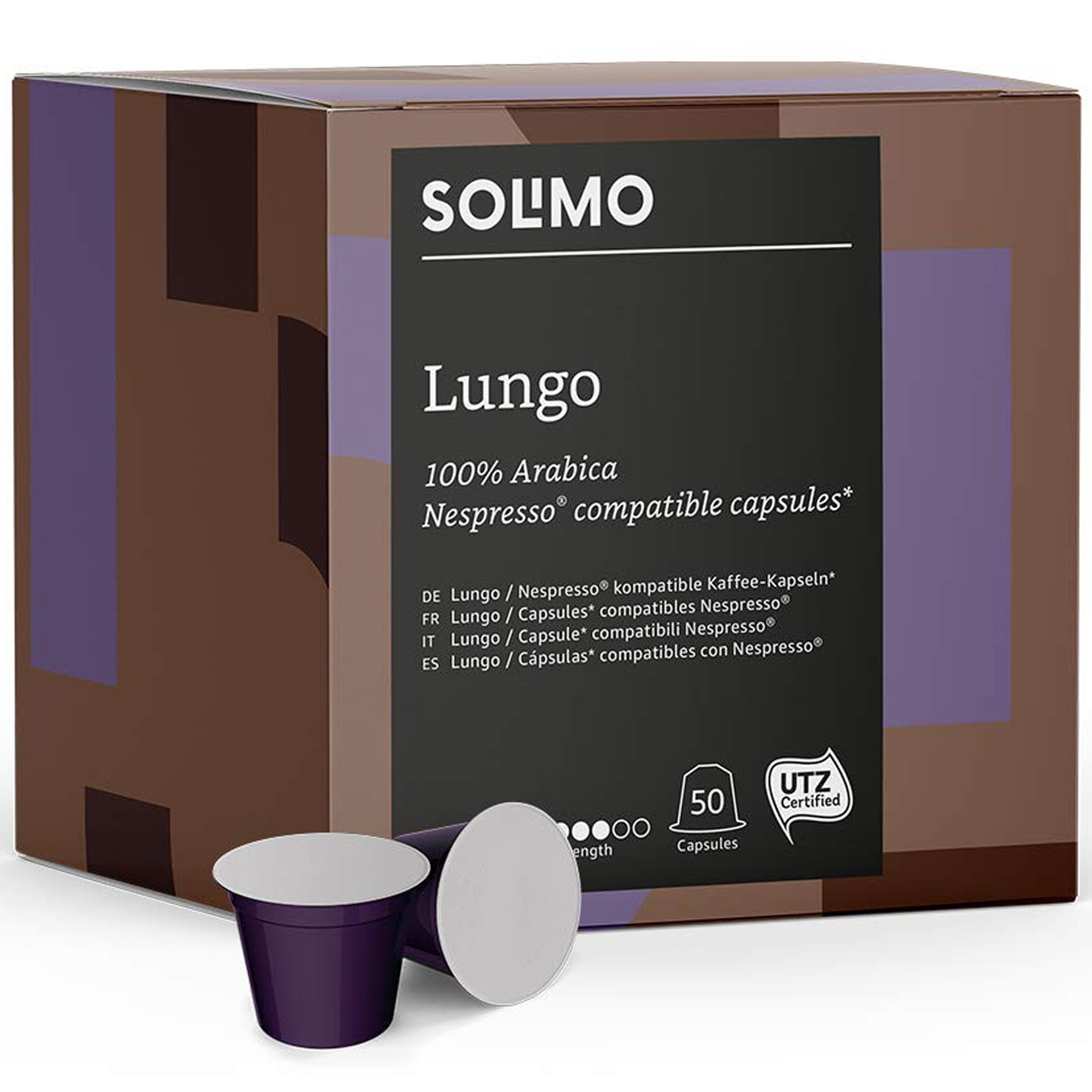 کپسول قهوه سولیمو 50 عددی مدل Lungo