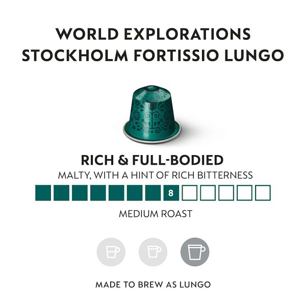 کپسول قهوه نسپرسو مدل Stockholm Fortissio Lungo