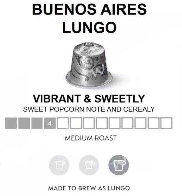 کپسول قهوه نسپرسو مدل Buenos Aires Lungo