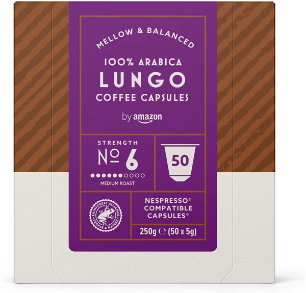 کپسول قهوه آمازون 50 عددی مدل Lungo