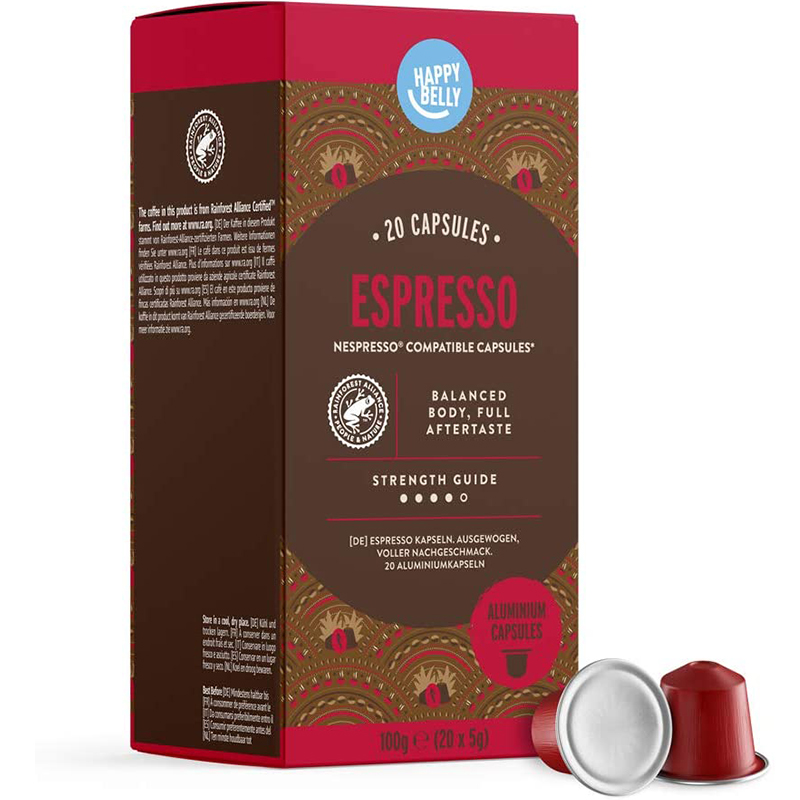 کپسول قهوه آلومینیومی هپی بلی 20 عددی مدل Happy Belly Espresso