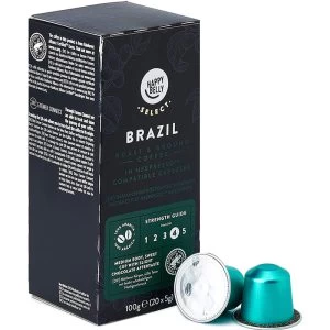 کپسول قهوه آلومینیومی هپی بلی 20 عددی مدل Happy Belly Brazil