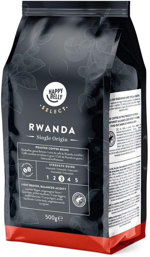 دانه قهوه هپی بلی مدل Rwanda مقدار 500 گرمی