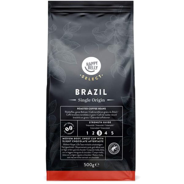 دانه قهوه هپی بلی مدل Brazil مقدار 500 گرمی
