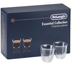 فنجان دوجداره 6 عددی دلونگی اسپرسو مدل Essential Collection