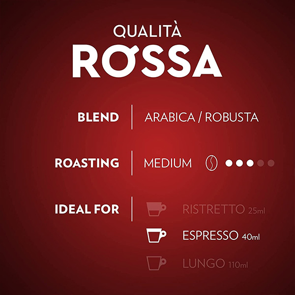 کپسول قهوه آلومینیومی لاوازا 30عددی مدل Qualità Rossa