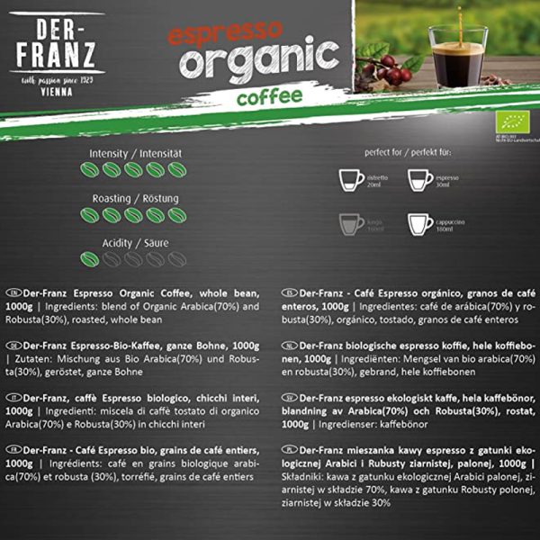 دان قهوه 500گرمی Der-Franz مدل Organic