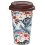 ماگ مسافرتی 300 میلی لیتر دلونگی مدل Zebras and Flamingos ماگ مسافرتی 300 میلی لیتر دلونگی مدل Zebras and Flamingos