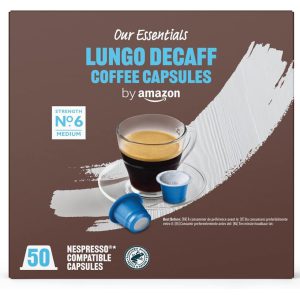 کپسول قهوه آمازون 50 عددی مدل Lungo Decaffeinated